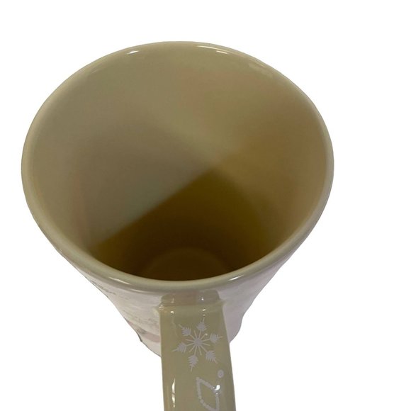 Vintage Disney Winnie The Pooh Cup Mug Snowflake 14oz Tall Latte 5.25" Porcelain - Picture 5 of 7